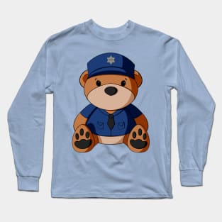 Police Teddy Bear Long Sleeve T-Shirt